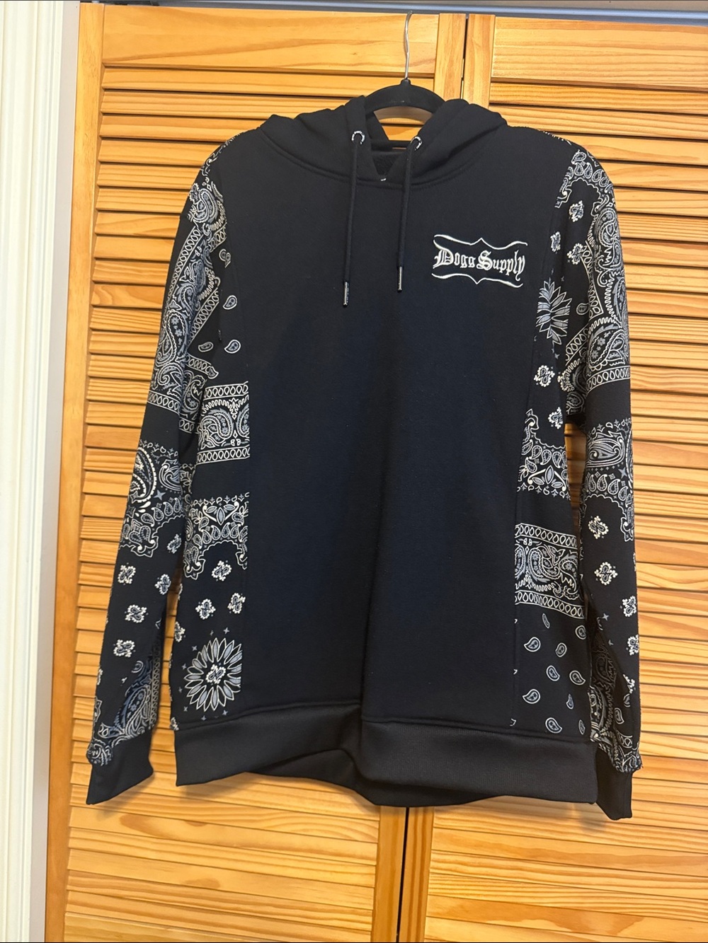 Snoop Dogg Dogg Supply Black Bandana Print Hoodie - Men
